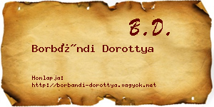 Borbándi Dorottya névjegykártya