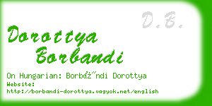 dorottya borbandi business card